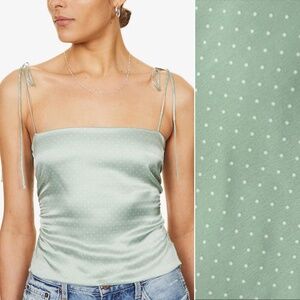 NEW Reformation Lucrezia Silk Top Verine 12